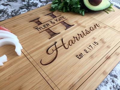 Park City Personalized Cutting Board 11x17 Bamboo