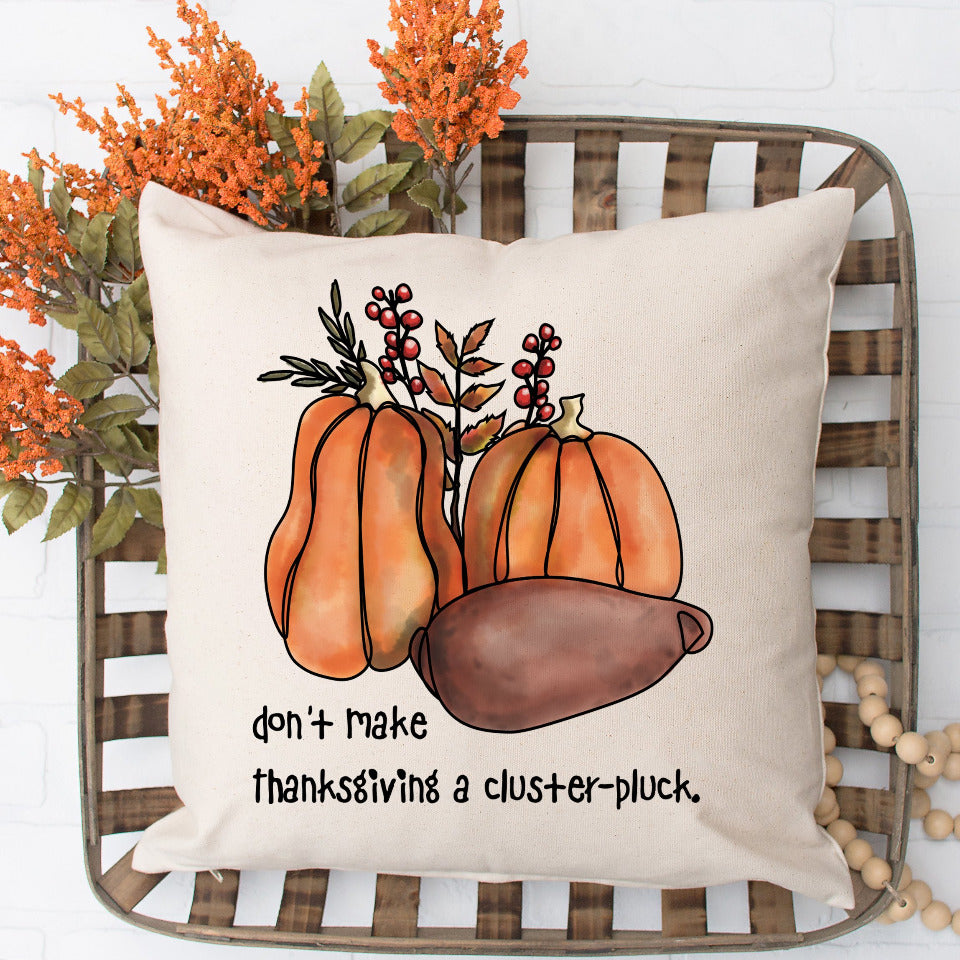 Non Personalized Thanksgiving Throw Pillows Insert Included Qualtry