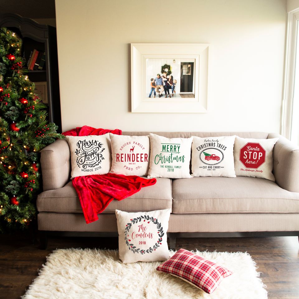 Personalized christmas pillows top