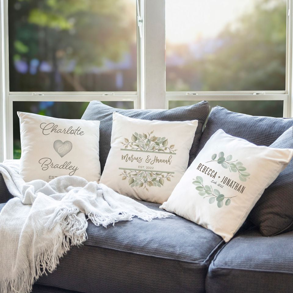 Wedding throw hotsell pillows