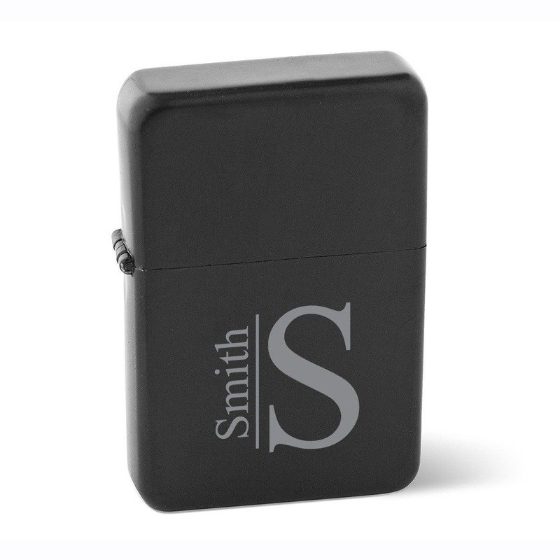 Personalized Matte Black Wind Proof Lighter