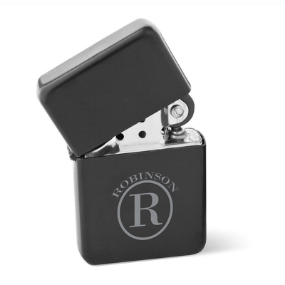 Personalized Matte Black Wind Proof Lighter