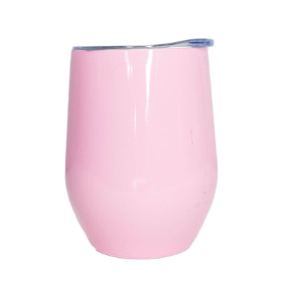 Personalized Aged Birthday Wine Tumblers 12oz - Light Pink - Completeful