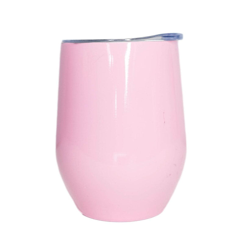 Personalized Aged Birthday Wine Tumblers 12oz - Light Pink - Completeful