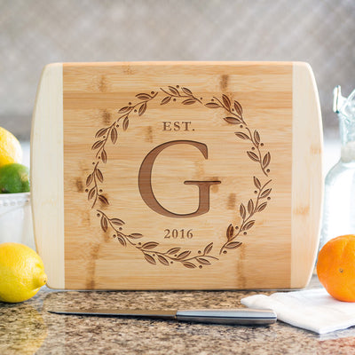 Personalized Bamboo Cutting Board 8.5x11 (Rounded Edge) – Modern Collection