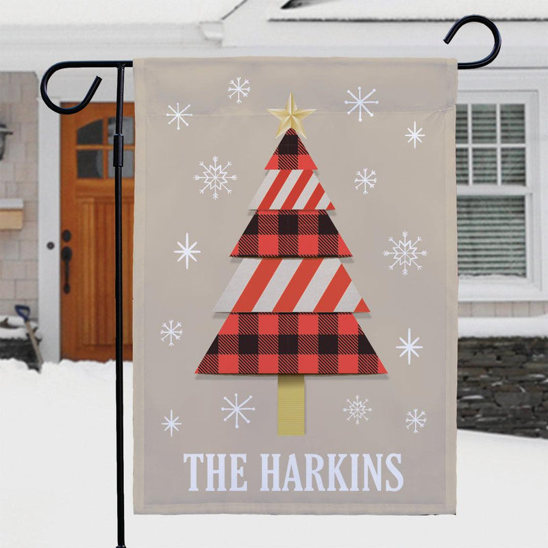 Personalized Christmas Tree Cream Garden - Print One Side - Gifts For You Now