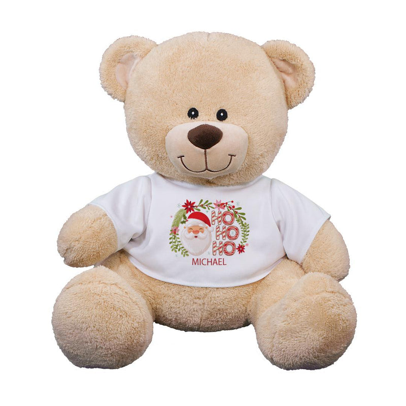 Personalized Wreath HOHOHO Plush Sherman Bear -  - Gifts For You Now