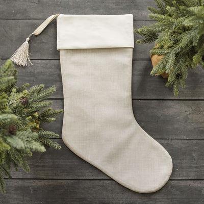 Personalized Cotton Stocking with Tassel - Monogram