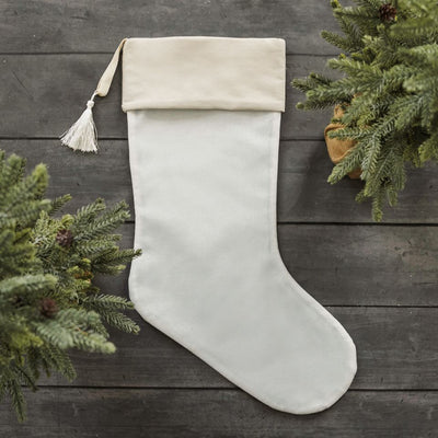 Personalized Cotton Stocking with Tassel - Monogram