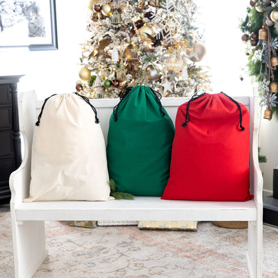 Personalized Canvas Gift Bag Set (Cotton)