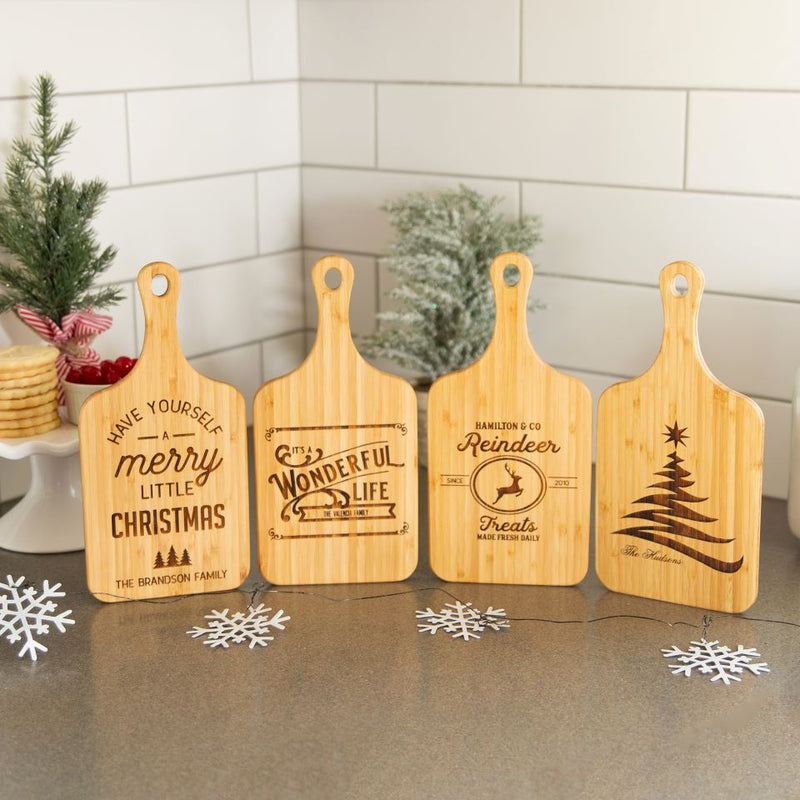 Personalized Christmas Handled Serving Boards