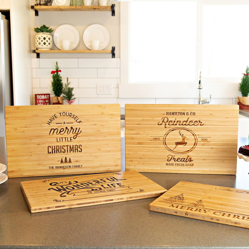 Personalized 11x17 Christmas Bamboo Cutting Boards