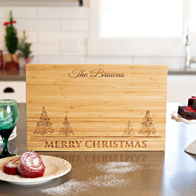 Personalized 11x17 Christmas Bamboo Cutting Boards