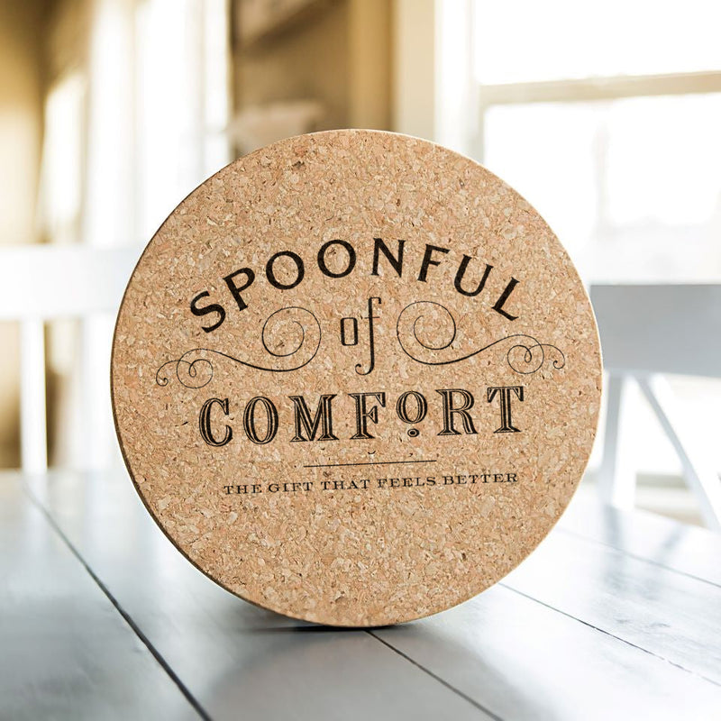 Spoonful Of Comfort - Personalized Jumbo Cork Trivets - 1 Trivet - $15.99