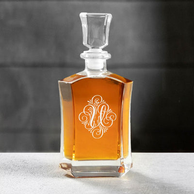 Personalized Shetland Decanter - Ornate Monogram Designs
