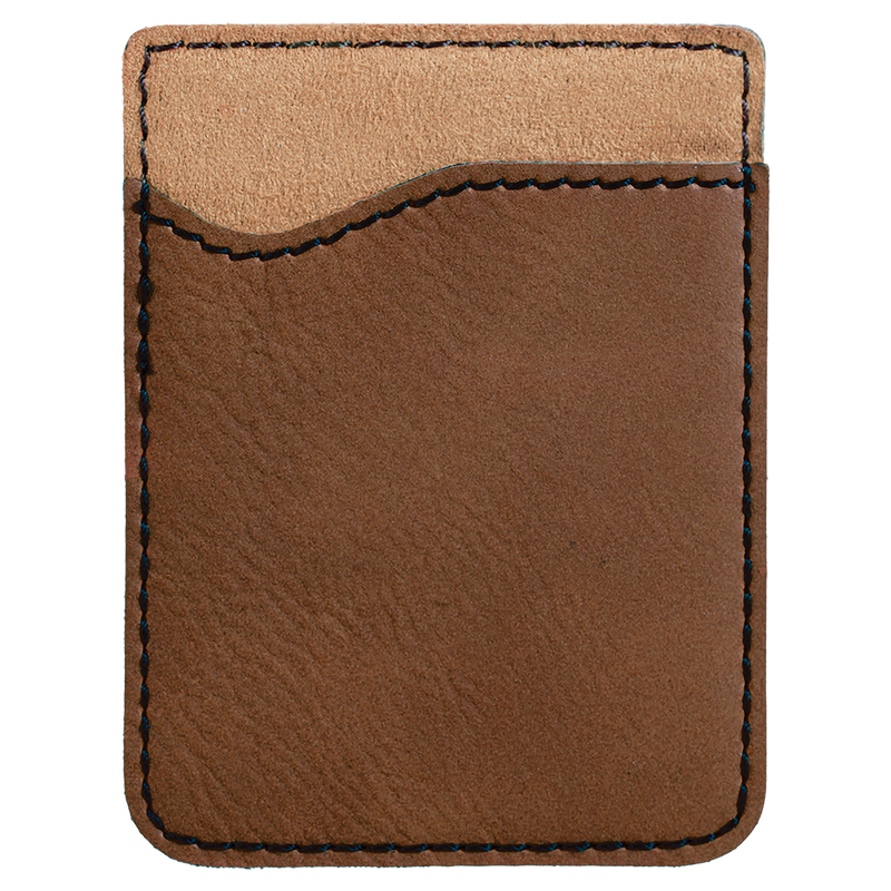 Personalized Leather Phone Wallets - Dark Brown - Completeful