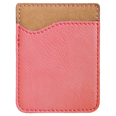 Personalized Leather Phone Wallets - Pink - Completeful