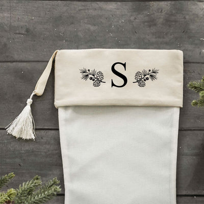 Personalized Cotton Stocking with Tassel - Monogram