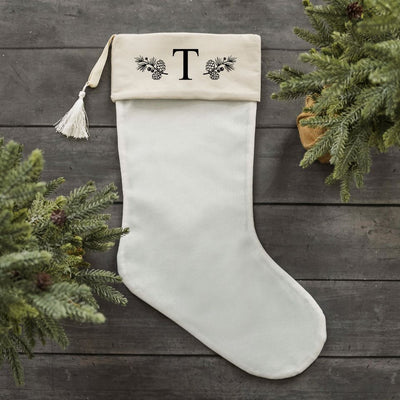 Personalized Cotton Stocking with Tassel - Monogram