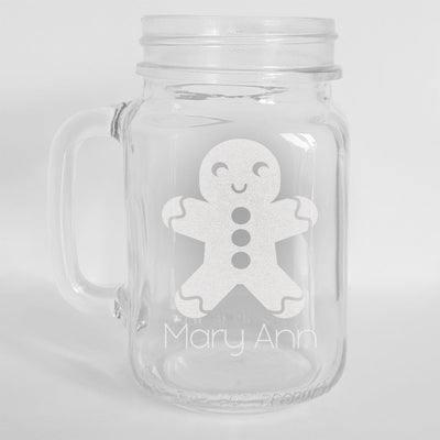 Personalized Gingerbread Man Mason Jar -  - Gifts For You Now