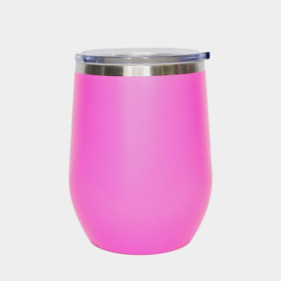Personalized Aged Birthday Wine Tumblers 12oz - Pink - Completeful