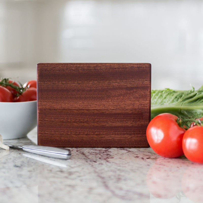 Personalized Beautiful 6 x 8 Mahogany Cutting Board - Modern Collection