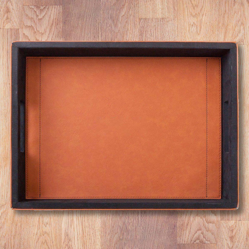 Corporate | Personalized Rawhide Leatherette Serving Tray