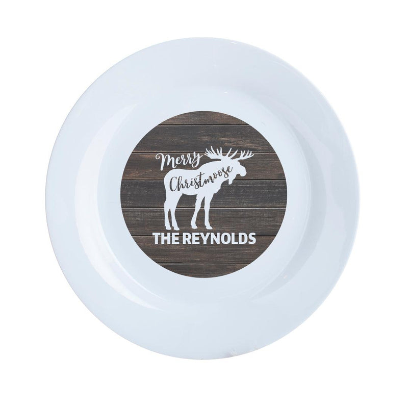 Personalized Merry Christmoose Plate -  - Gifts For You Now