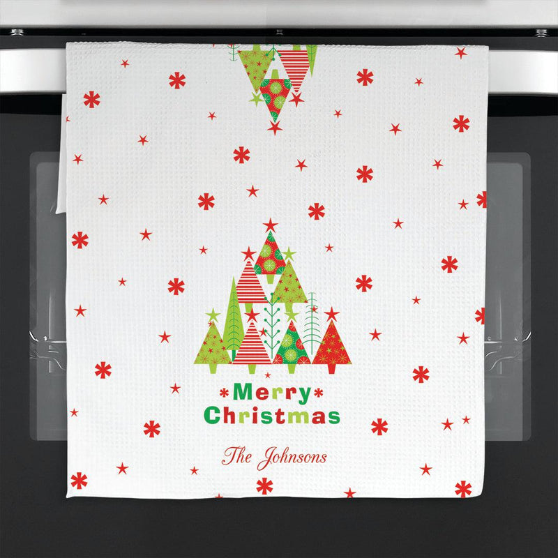 Personalized Christmas Waffle Weave Towel -  - Gifts For You Now
