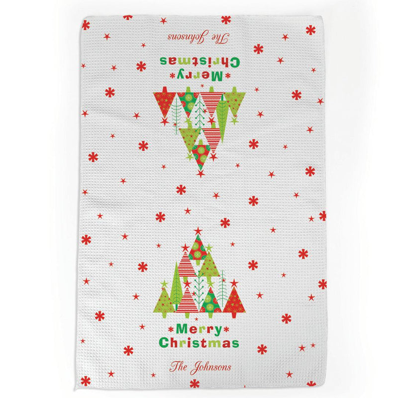 Personalized Christmas Waffle Weave Towel -  - Gifts For You Now