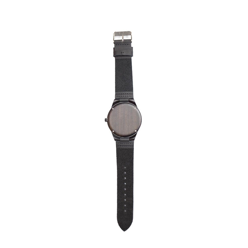 Personalized Dark Brown Wooden Wrist Watch -  - Completeful