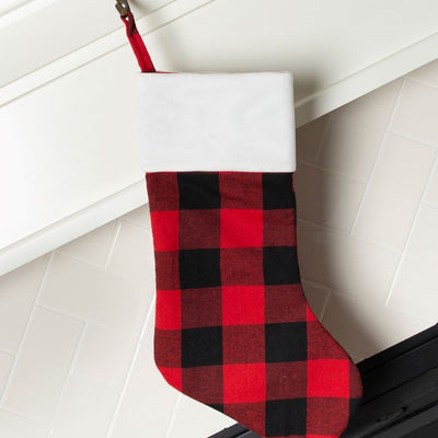 Personalized Plaid Stockings - Monogram