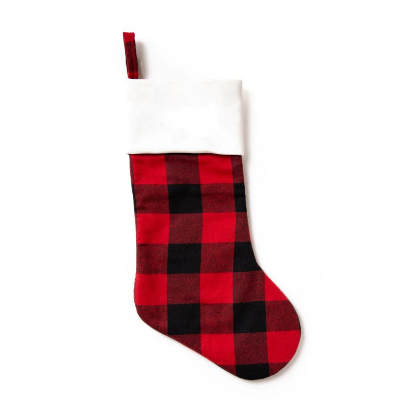Personalized Plaid Stockings - Monogram