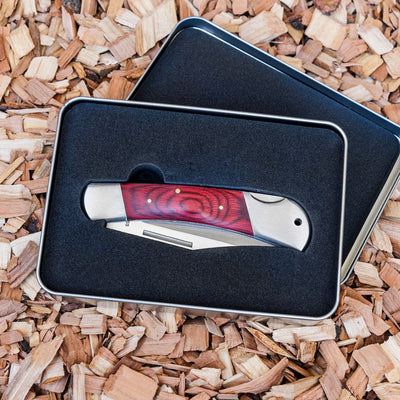 Personalized Yukon Wood Handle Pocket Knife