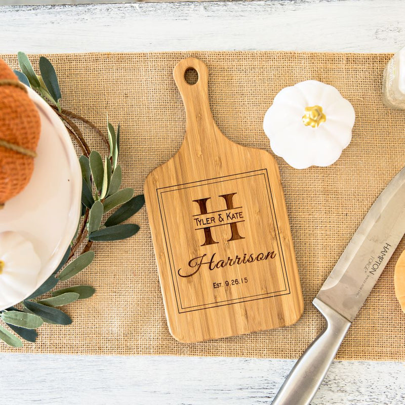 Personalized Handled Bamboo Serving Boards - Exclusive Offer!