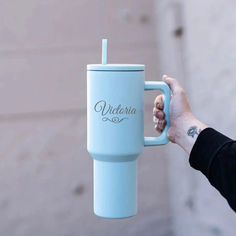 Personalized 40oz Tumbler with Handle -  - Completeful