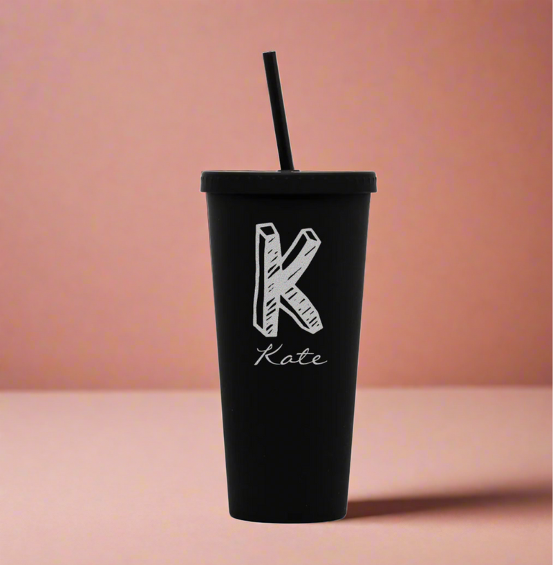 Personalized 24oz. Matte Black Acrylic Tumbler -  - Completeful