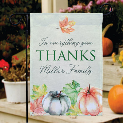 Personalized In Everything Give Thanks Garden Flag - Print One Side - Gifts For You Now