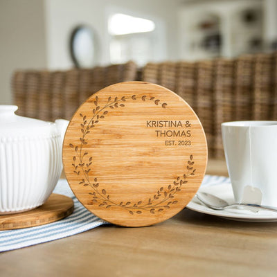 Personalized Bamboo Trivets - Couples Collection