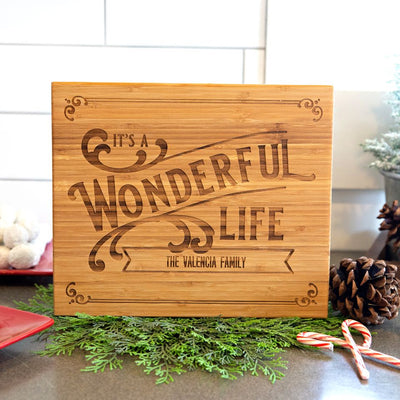 Personalized 11x13 Christmas Bamboo Cutting Boards