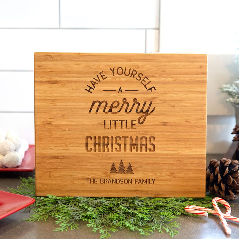Personalized 11x13 Christmas Bamboo Cutting Boards