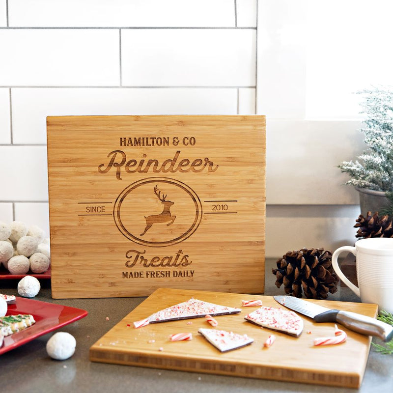 Personalized 11x13 Christmas Bamboo Cutting Boards