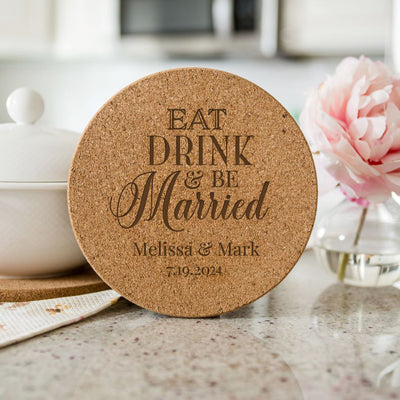 Personalized Large Kitchen Hot Pad - Couples Collection