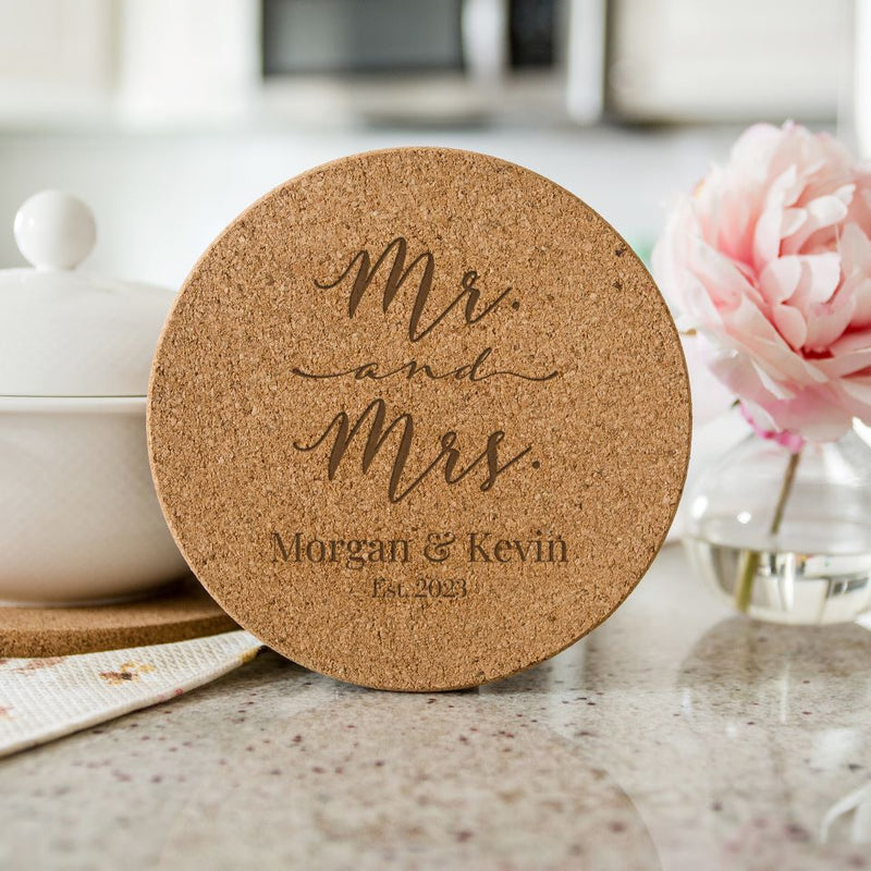 Personalized Large Kitchen Hot Pad - Couples Collection