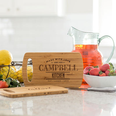 Personalized Small Easy Carry Cutting Board – Modern Collection
