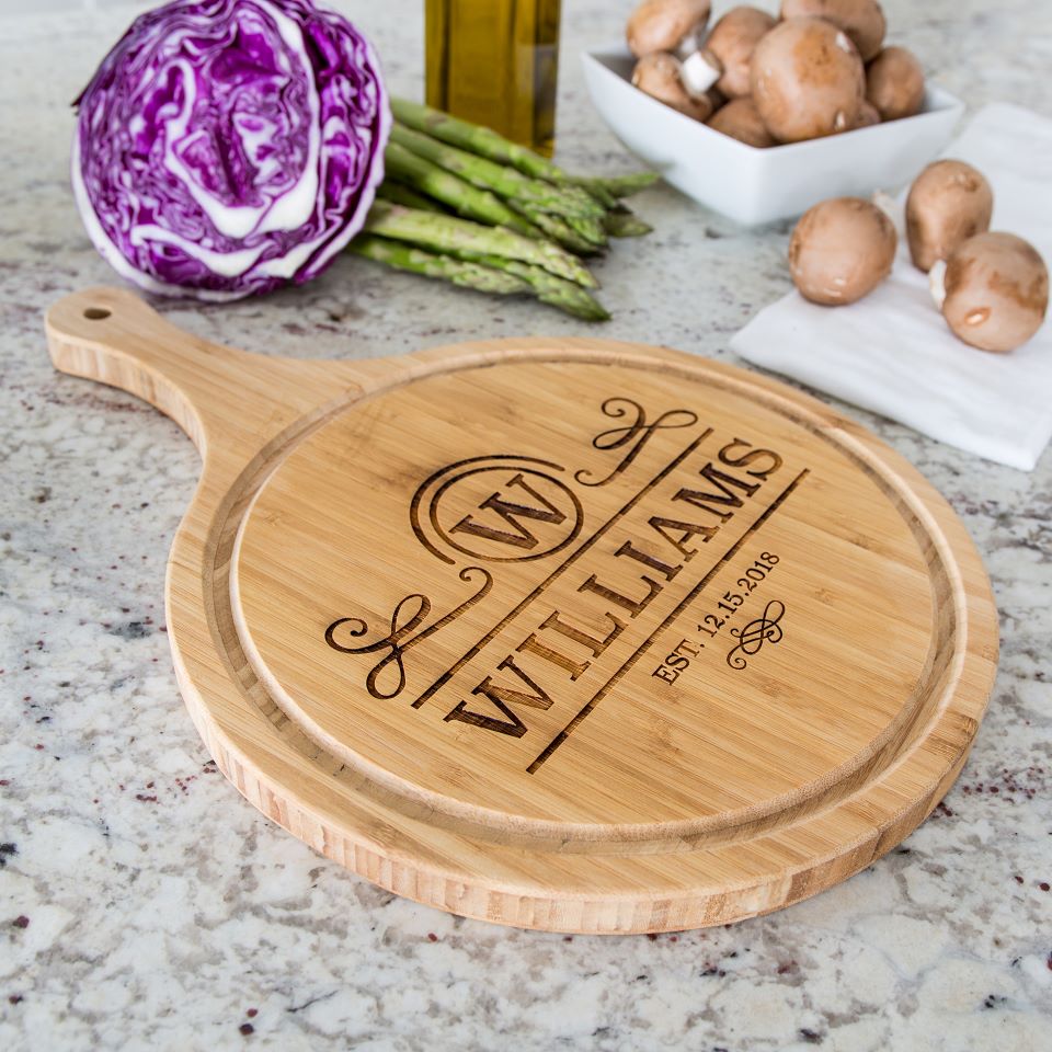 Proteak Elegant Collection Rounded Edge Round Cutting Board
