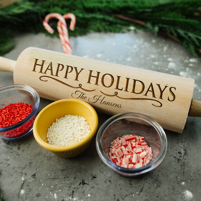 Personalized Christmas Rolling Pins - 5 Designs