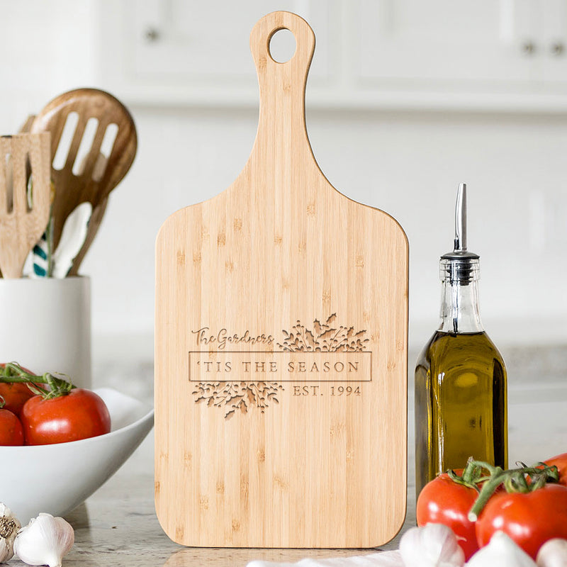 Personalized Holiday Medium Handled Serving Boards