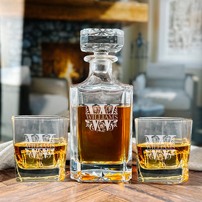 Personalized Square Decanter Set