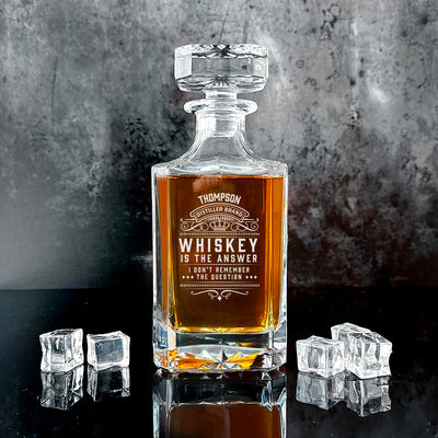 Personalized Square Decanter - Funny Sayings